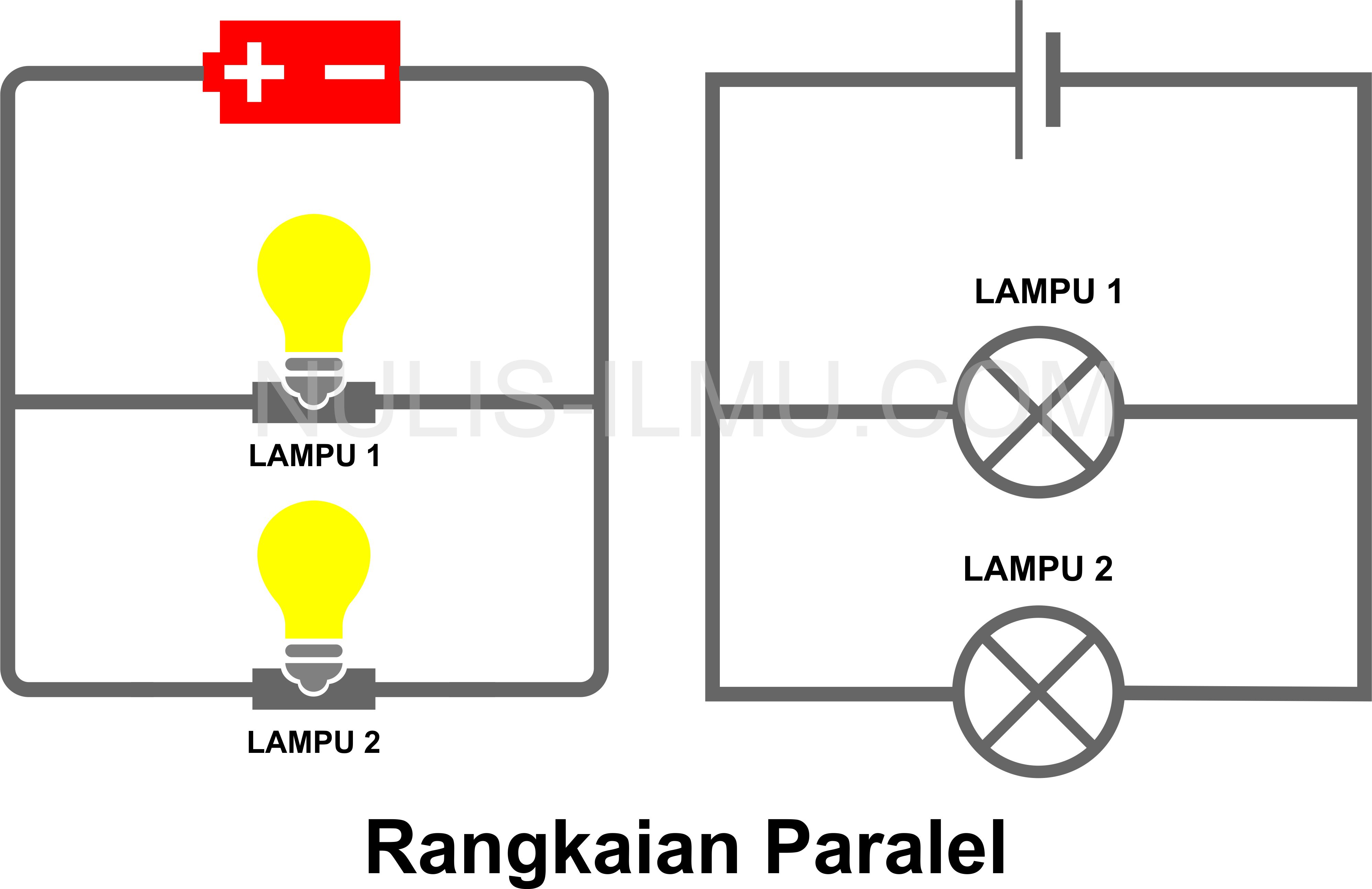 rangkaian paralel lampu